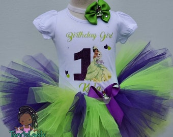 Princess and the frog 1st birthday outfit Outlet