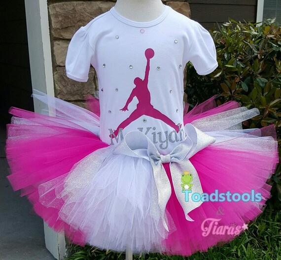 pink and white jordan outfit