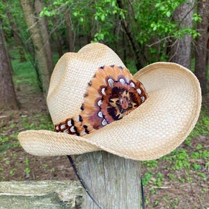 Urban Cowboy Feather Hat Band - Etsy display picture 1