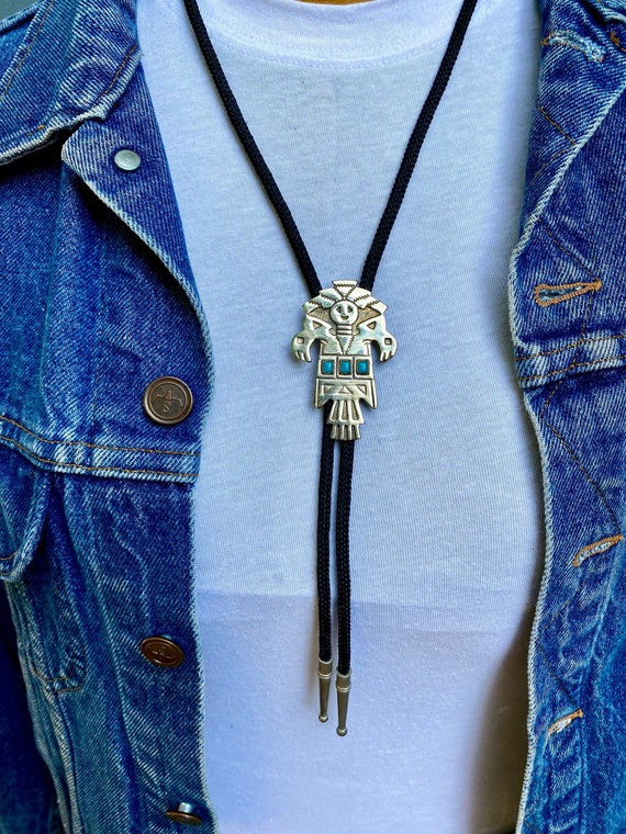 Vintage nickel silver Bell Trading Post Southwest Nat… Gem