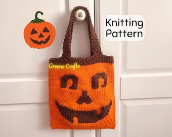 Knitting Pattern: Pumpkin Trick-or-Treat Bag – Jack-o’-Lantern Candy Holder
