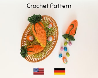 PDF PATTERN ONLY - Crochet Carrot Treat Bag Pattern – Spring Easter ...