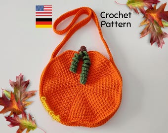 Crochet Pattern: Pumpkin-Shaped Purse - Fall Crochet Bag