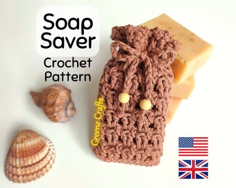 Soap Saver Crochet Pattern, Crochet Soap Bag, Eco Friendly Crochet Pattern, Beginner-Friendly Crochet Spa Set Pattern, Crochet Soap Poach