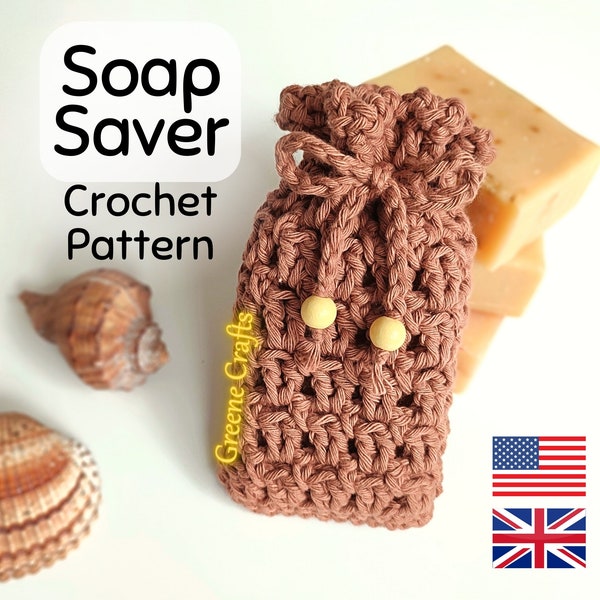 Soap Saver Crochet Pattern, Crochet Soap Bag, Eco Friendly Crochet Pattern, Beginner-Friendly Crochet Spa Set Pattern, Crochet Soap Poach