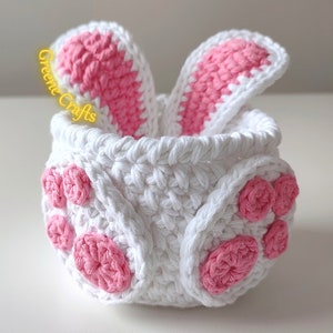 Easter Bunny Basket Crochet Pattern, Crochet Egg Holder, Kids' Easter Basket, Crochet Easter Egg Pattern, Spring Downloadable PDF Pattern image 8