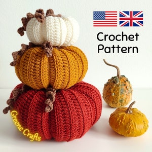 Fall Pumpkin Centerpiece Crochet Pattern, Halloween Crochet Pumpkin Stack, Thanksgiving Table Decor, Rustic Autumn Crochet Decor Pattern