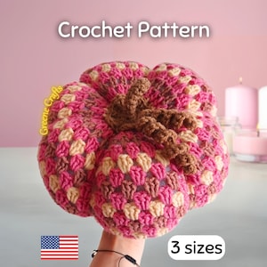 Crochet Pattern: Granny Stitch Pumpkins in 3 Sizes - Rustic Fall Table Decor