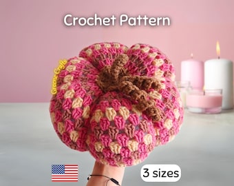 Crochet Pattern: Granny Stitch Pumpkins in 3 Sizes - Rustic Fall Table Decor