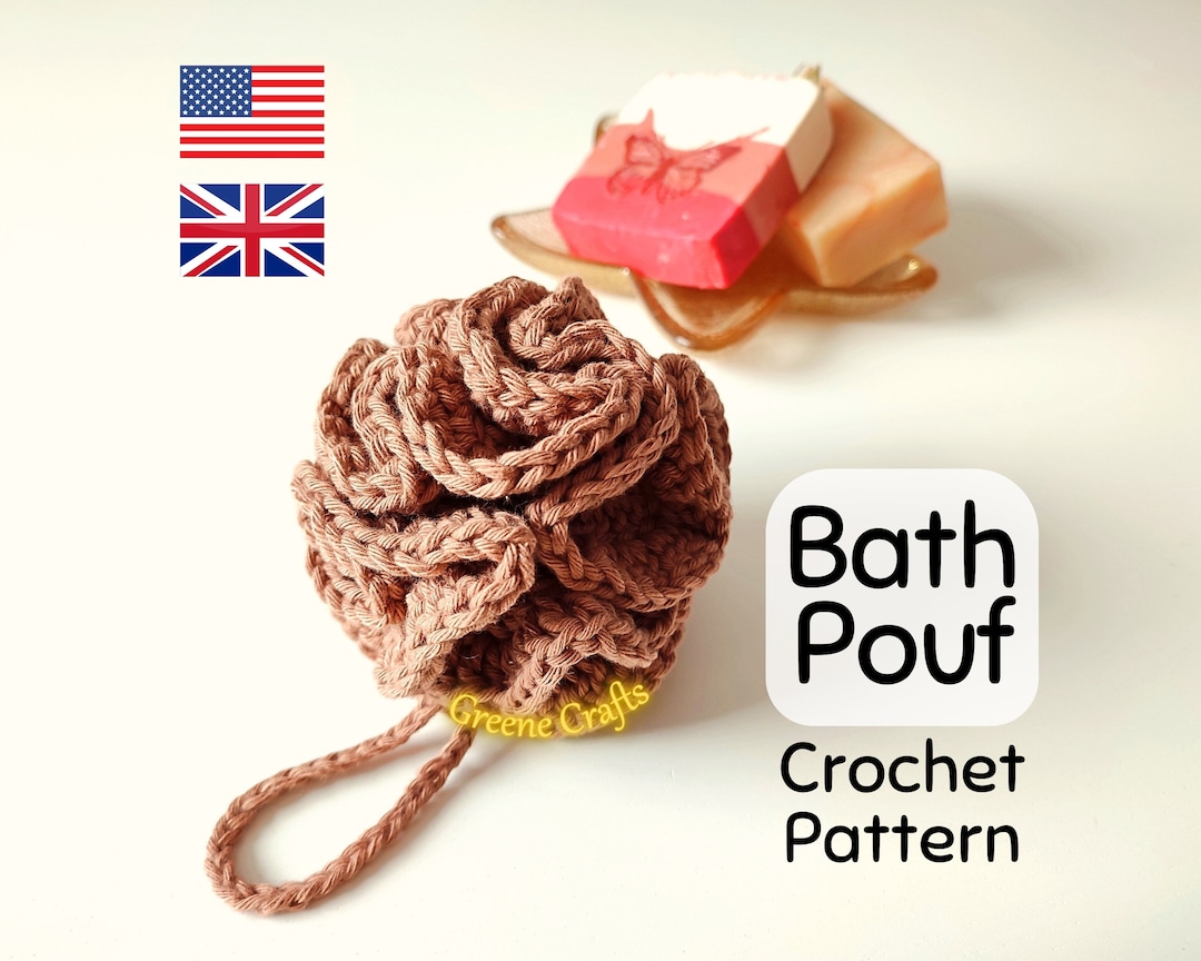 Bath Pouf Crochet Pattern, Eco Friendly Crochet Pattern, Crochet Bath