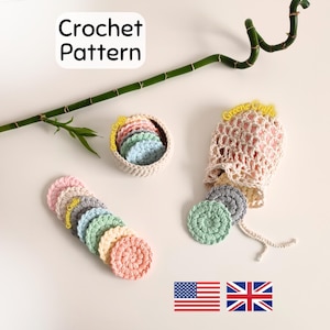 Crochet Pattern: Spa Set (3 Pieces) – Face Scrubbie, Basket & Laundry Bag