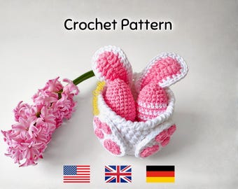 Osterhasen-Körbchen und Eier – Häkelanleitung für den Frühling