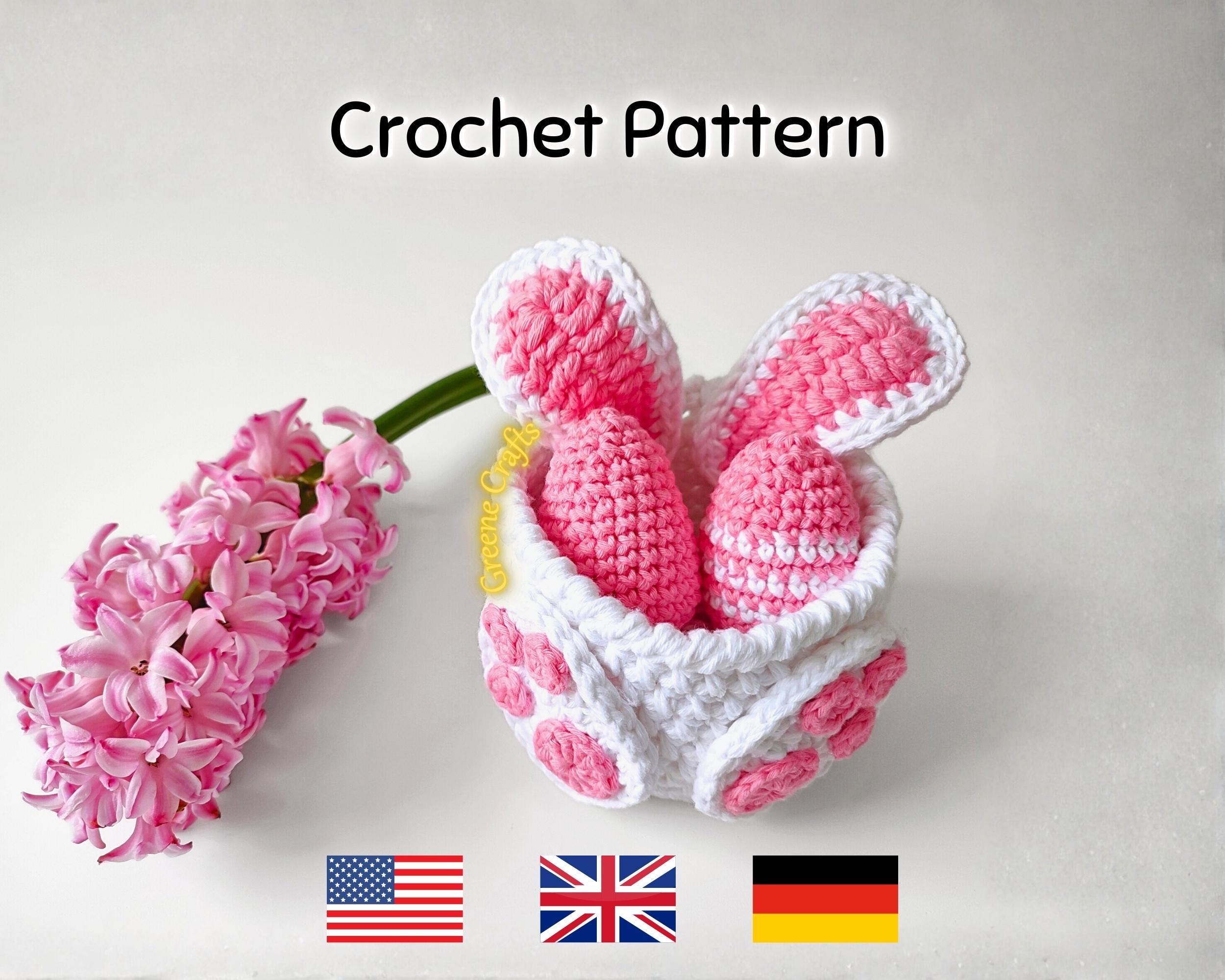 40 Easter Bunny Crochet Patterns for Spring Gifts, Baskets, and Home Decor 30 Crochet Pattern: Easter Bunny Basket & Eggs