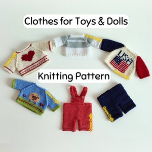 Teddy Bear Clothes Knitting Pattern: Sweaters, Pants and Dungarees for Toys, Toy Clothes Knitting Pattern for Bunnies, Bears or Dolls
