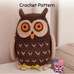 Owl Amigurumi Crochet Pattern: Bird Plushie, Home Decor (PDF Download)