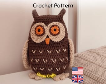 Owl Amigurumi Crochet Pattern: Bird Plushie, Home Decor (PDF Download)