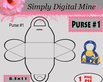 paper purse template etsy