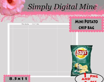 YOU Design!!! Potato chip bag Templates!!