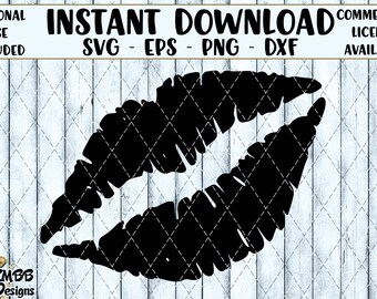 Instant Download - Personal Use - Lips SVG PNG DXF - Cut cutting cutter Files, svg files, Shirt Designs Cup Mug Designs Wall Art