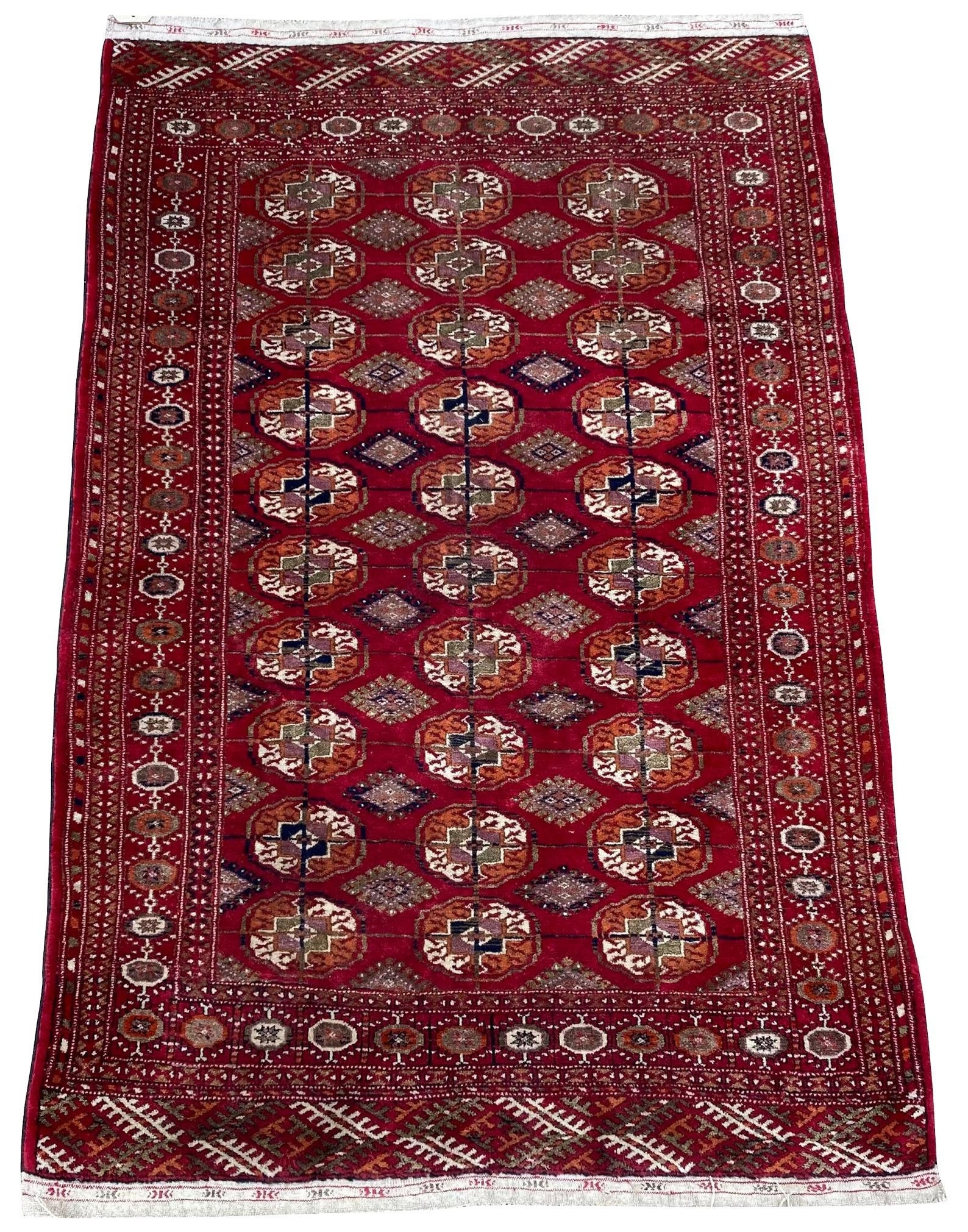 Vintage Turkoman Bokhara Rug 1.57m x 1.09m Etsy
