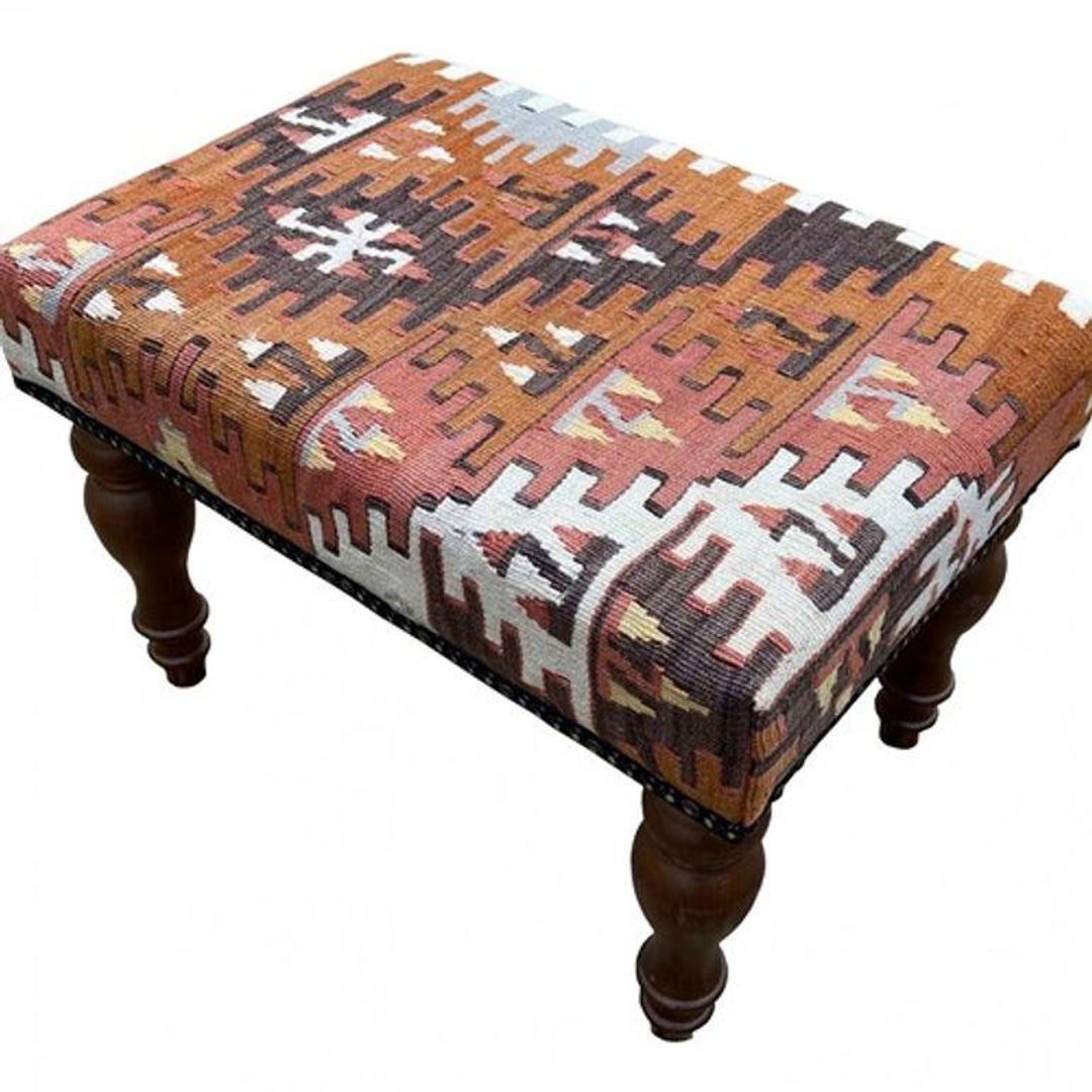 Kilim Covered Stool 0.54m X 0.39m X H0.36m - Etsy