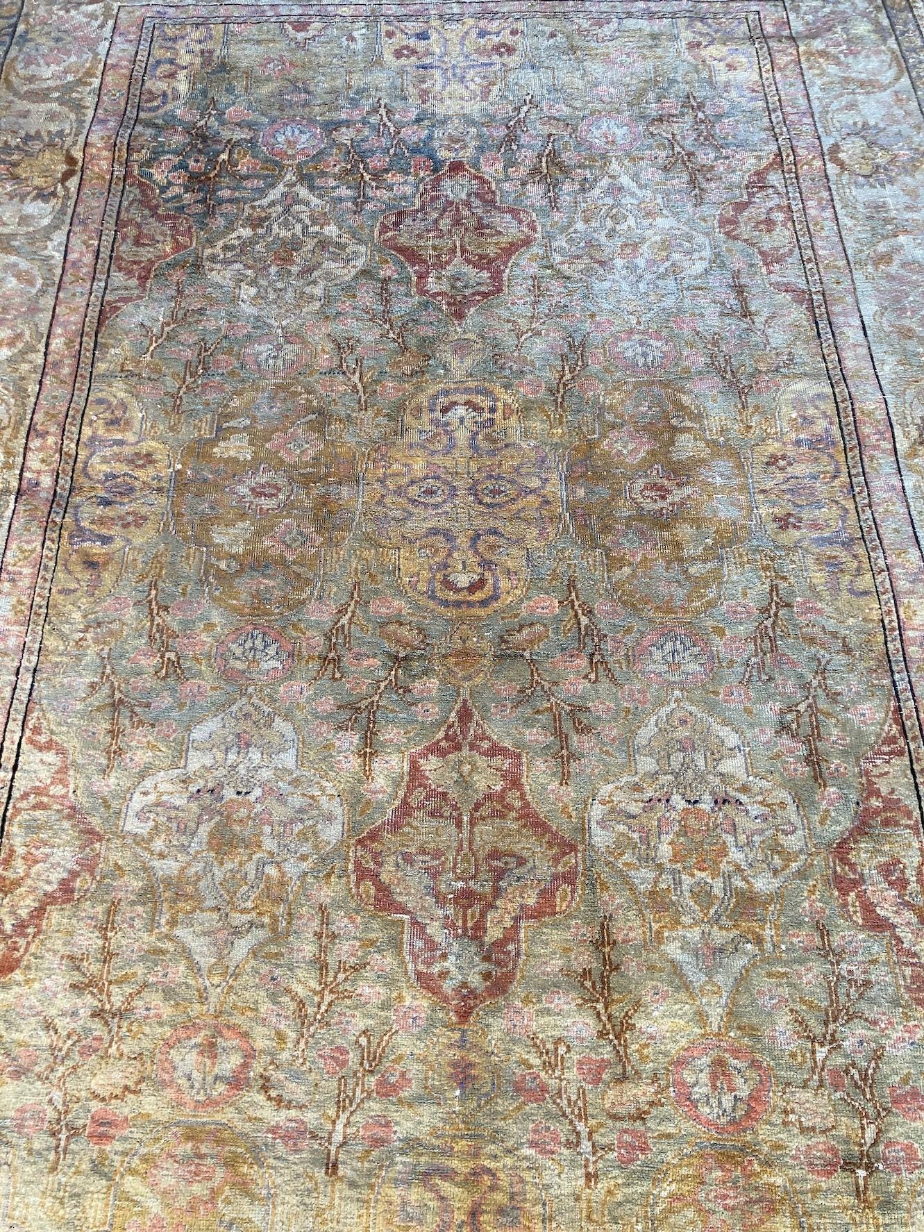 ヴィンテージ トルコ カイセリ シルク ラグ 1.65 m x 1.16 m - Etsy 日本