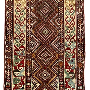 Antique Caucasian Rug 2.58m x 1.25m