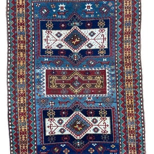 Antique Caucasian Kazak Rug 2.43m x 1.62m