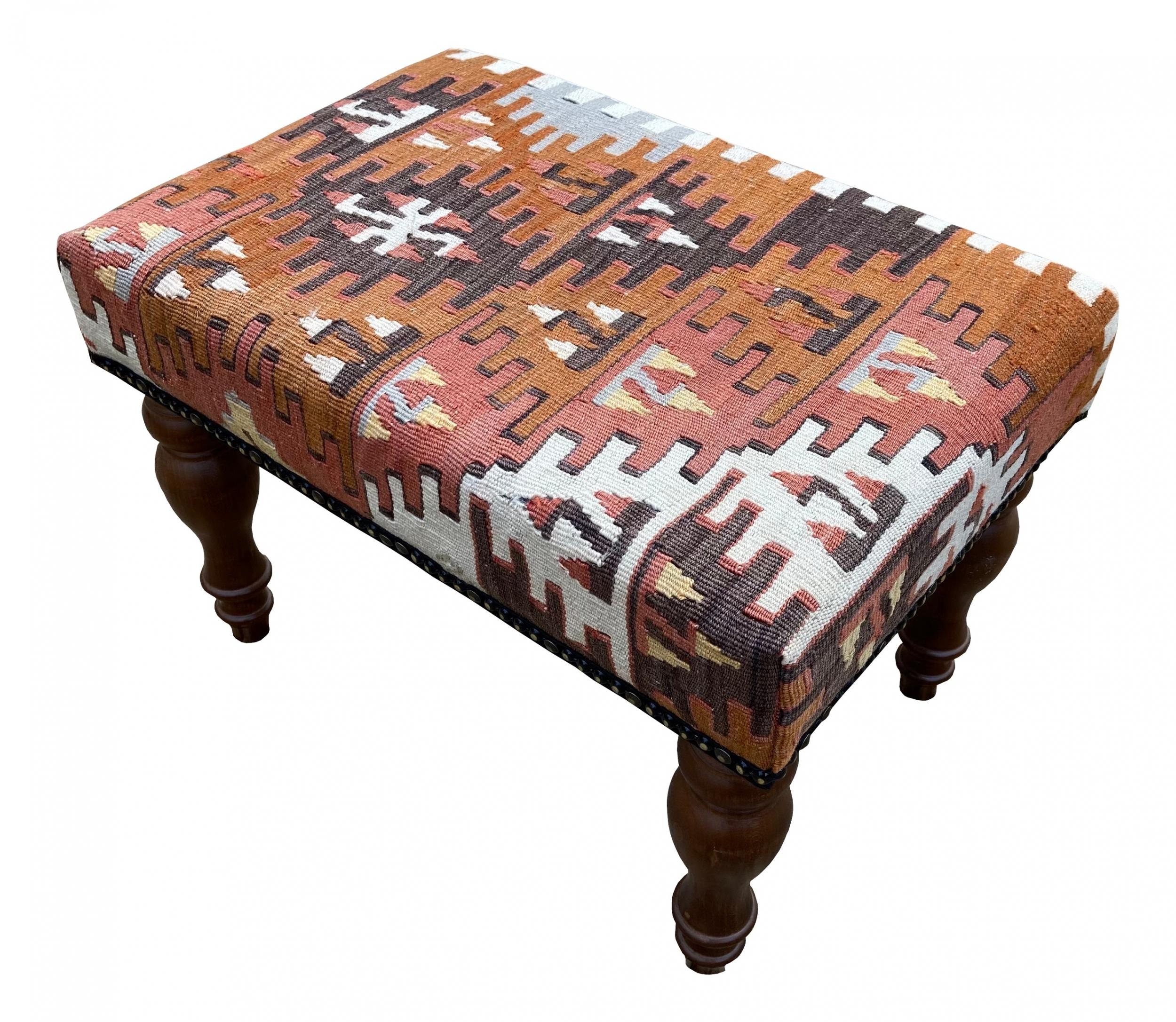 Kilim Covered Stool 0.54m X 0.39m X H0.36m Etsy UK