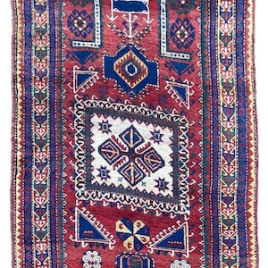 Antique Caucasian Fachralo Kazak Prayer Rug 2.48m x 1.30m