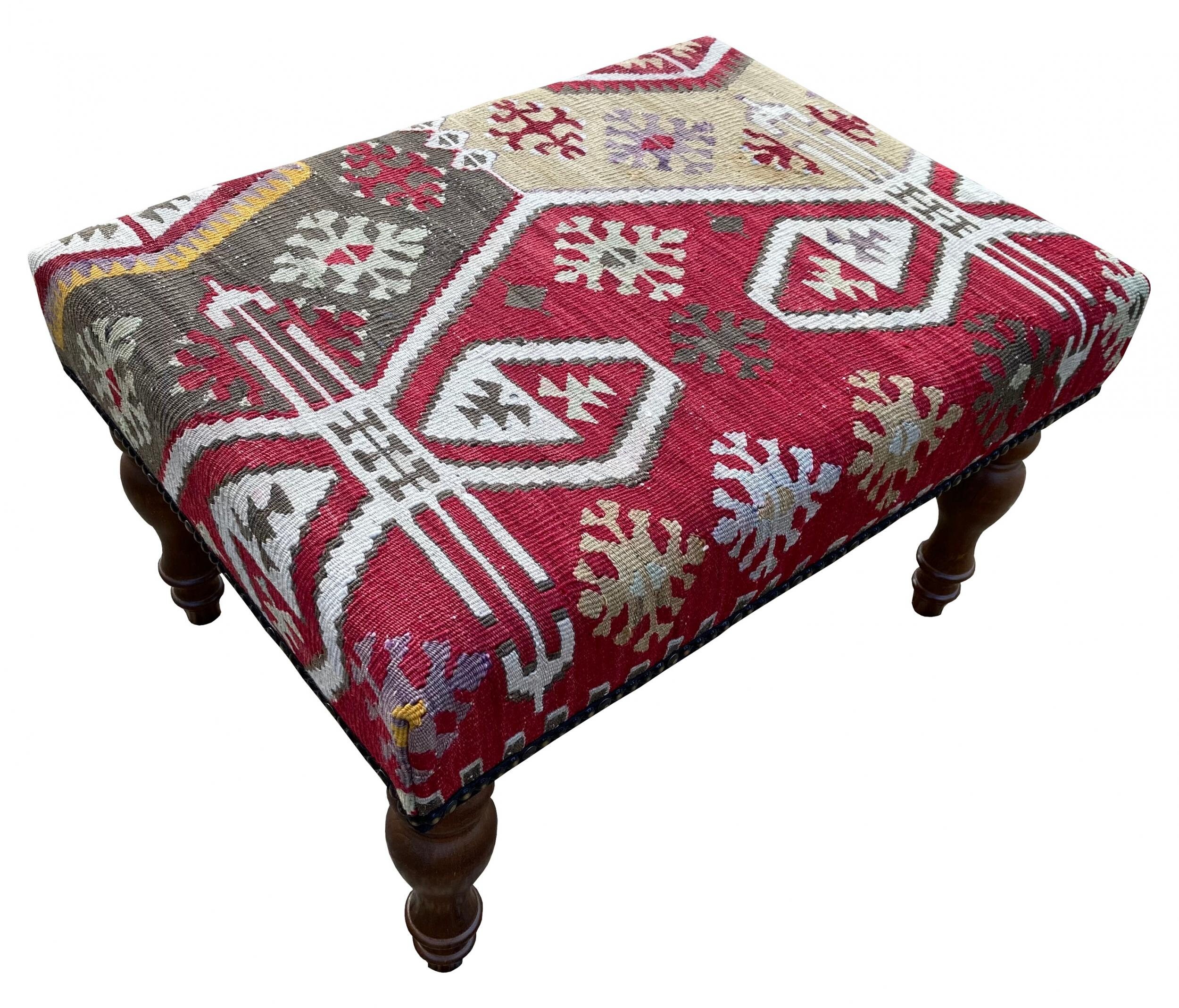 Kilim Covered Stool 0.61m x 0.46m x H0.39m Etsy