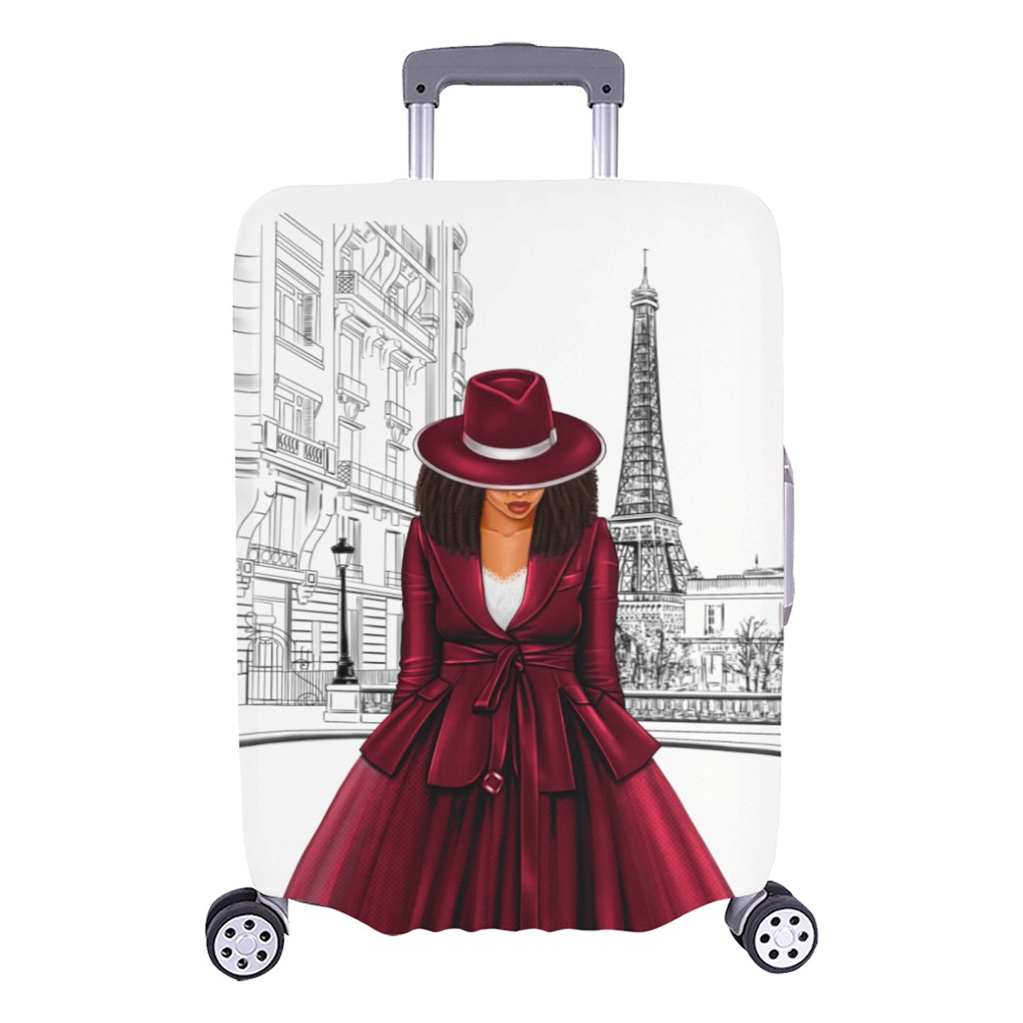 Ms. Winsome in Paris Luggage Covers