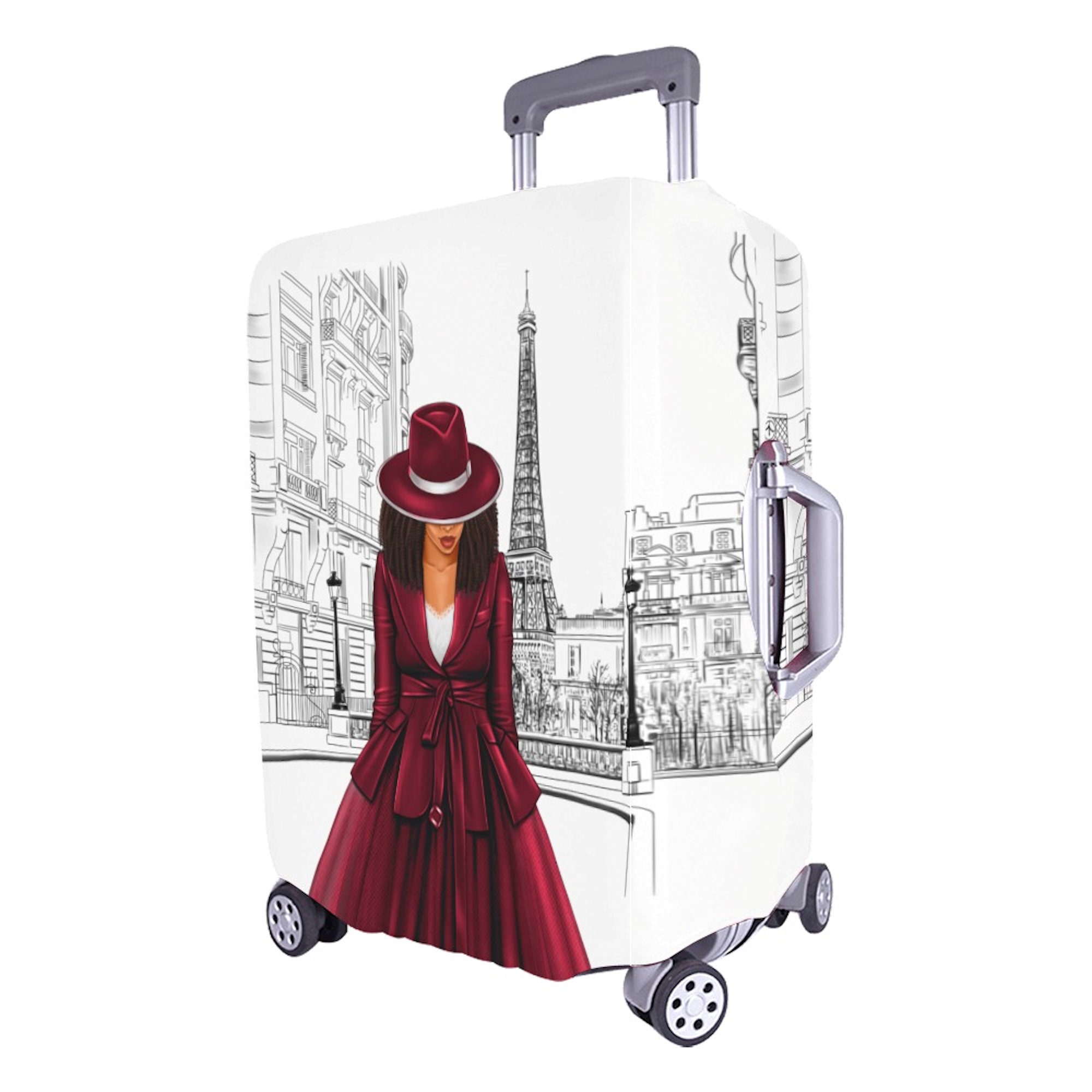 Ms. Winsome in Paris Luggage Covers