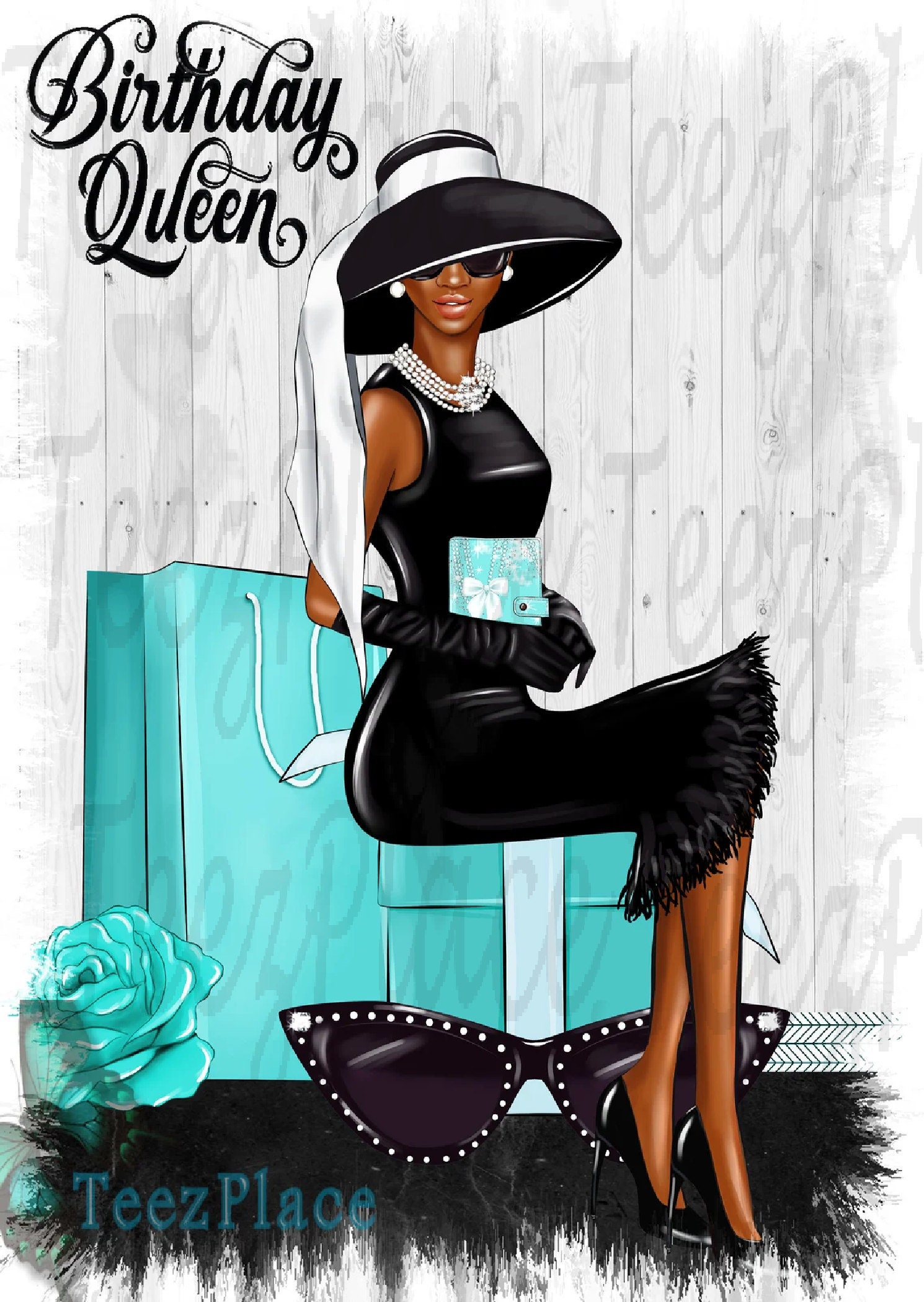 Birthday Queen African American Greeting Cards - Etsy