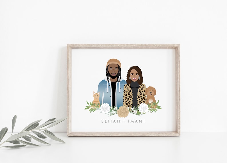 A few cute additions can be considered to be a brilliant home decor idea. This cartoon portrait wall art will infuse your house with love and make it feel like a home. Give it a try and liven your boring wall. 