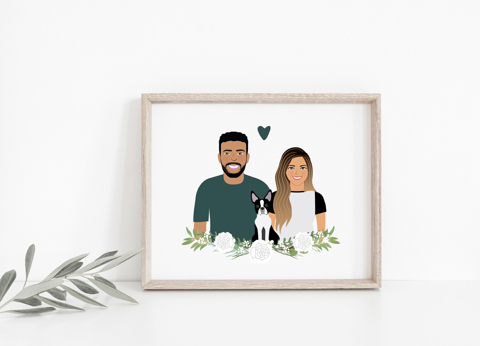 Sentimental Cartton Custom Illustrated Cartoon Portrait | Sentimental Home Decor Wall Art ...