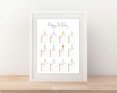 Birthday Tracker, Editable Fillable Pdf template, Office Planner, Kids Calendar, Event Anniversary Reminder, Teacher Gift
