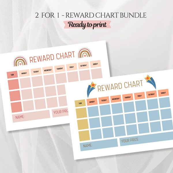 Kids Reward Chart - Etsy