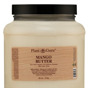 Raw Mango Butter 100% Pure Natural Skin, Body, Hair, Nail Moisturizer, DIY Creams, Balms, Lotions, Soaps. Bulk Whole