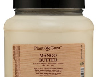 Raw Mango Butter 100% Pure Natural Skin, Body, Hair, Nail Moisturizer, DIY Creams, Balms, Lotions, Soaps. Bulk Whole