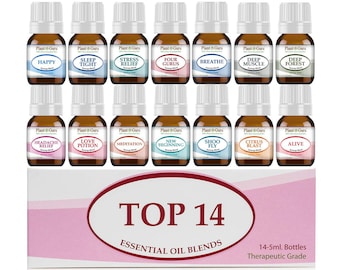 Top 14 Essential Oil Blends Set 5 ml. Kit 100% Pure Therapeutic Grade