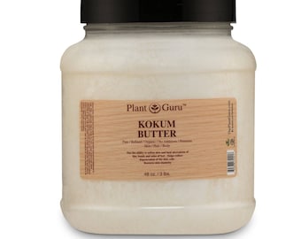 Raw Kokum Butter 100% Pure Natural For Skin, Hair Growth, Moisturizer. Great DIY Soap, Creams, Balms and Lotions.