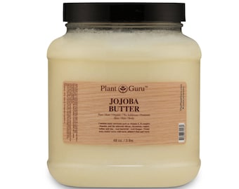 Jojoba Body Butter 100% Pure Raw Fresh Natural Cold Pressed. Skin, Hair, Nail Moisturizer, DIY Creams, Balms, Lotions, Soaps.