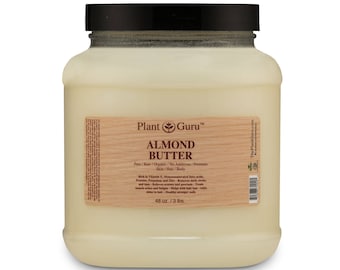 Almond Body Butter 100% Pure Raw Fresh Natural Cold Pressed. Skin, Hair, Nail Moisturizer, DIY Creams, Balms, Lotions, Soaps.