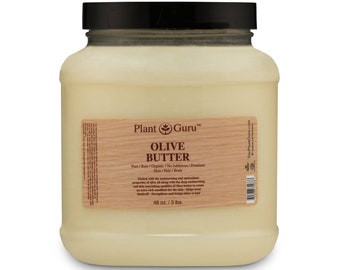 Olive Body Butter 100% Pure Raw Fresh Natural Cold Pressed. Skin, Hair, Nail Moisturizer, DIY Creams, Balms, Lotions, Soaps.