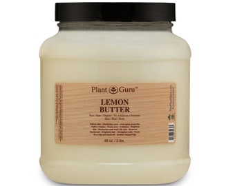 Lemon Body Butter 100% Pure Raw Fresh Natural Cold Pressed. Skin, Hair, Nail Moisturizer, DIY Creams, Balms, Lotions, Soaps. Bulk Wholesale
