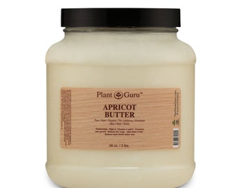 Apricot Body Butter 100% Pure Raw Fresh Natural Cold Pressed. Skin, Hair, Nail Moisturizer, DIY Creams, Balms, Lotions, Soaps.
