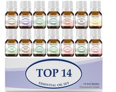 Essential Oil Set 14 - 5 ml. 100 Pure Therapeutic Grade Oils For Skin, Hair, Aromatherapy Diffuser and Soap Making.