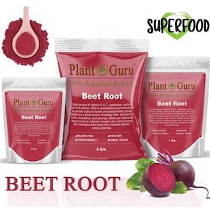 Beet Root Powder (Beta Vulgaris) Non-GMO, Vegan 100% Natural Food Grade For Food, Juice Bulk