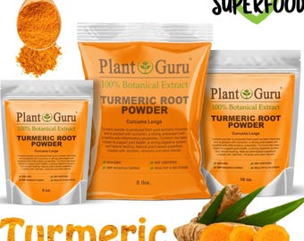 Turmeric Root Powder Pure Organic Natural Curcuma Longa Tumeric Spice Herb Bulk